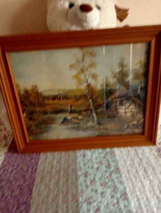 Cuadro de paisaje antiguo