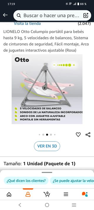 Columpio de bebé Lionelo Otto