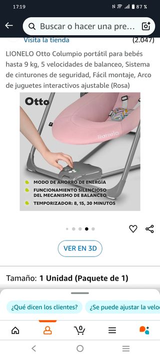 Columpio de bebé Lionelo Otto