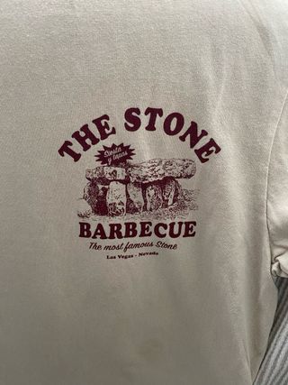 Camiseta Beige Pull and Bear
