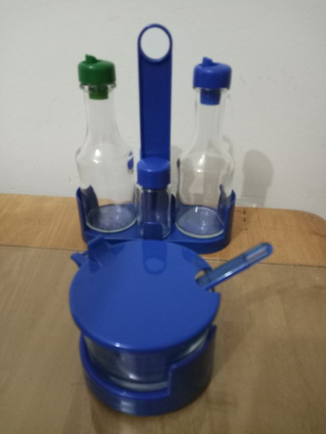 Aceitera vinagrera salero y azucarero