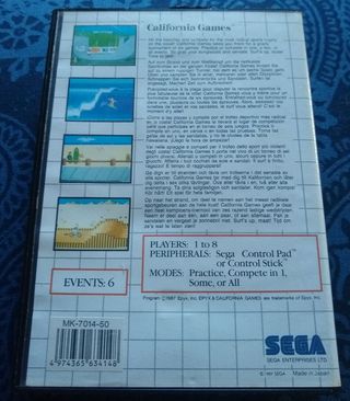 Juego California Games Sega Master System