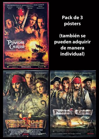 OFERTA! Pack 3 pósters Piratas del Caribe