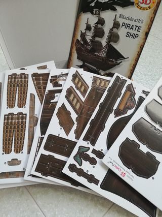 Puzzle 3D Barco Pirata