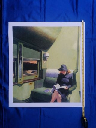 ARTE. HOPPER. MUJER TREN. PÓSTER