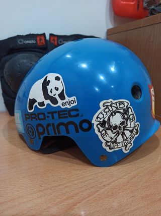 Casco y coderas Skate, bici, patinete