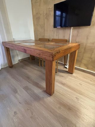 !!! OFERTA !!! MESA COMEDOR MADERA TECA MACIZA