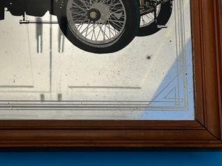 CUADRO ESPEJO CARTEL ANTIGUO COCHE CLASICO NAPIER