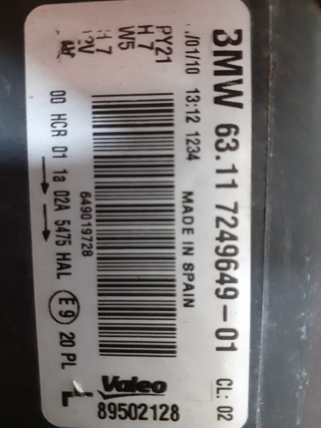 Foco BMW s1 izquierdo 