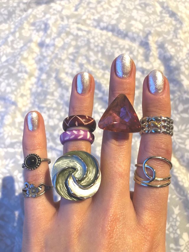 Lote de 20 anillos de bisutería