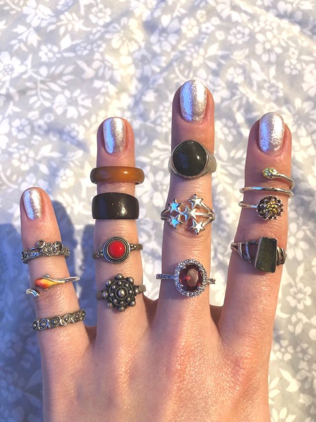 Lote de 20 anillos de bisutería