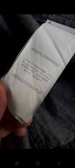 Traje vaquero de Adolfo Domínguez nuevo 
