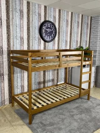 LITERA INDIVIDUAL DE MADERA PINO 90X190CM