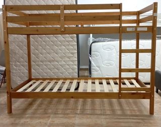 LITERA INDIVIDUAL DE MADERA PINO 90X190CM