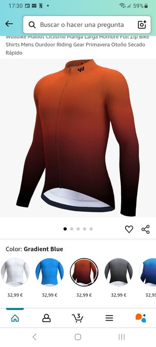 MAILLOT MANGA LARGA TALLA XL