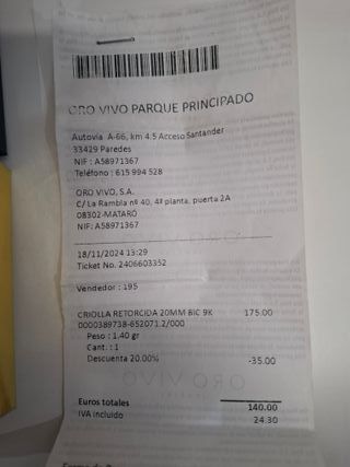 Pendientes oro