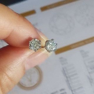 Pendientes de moissanita 0,5