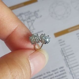 Pendientes de moissanita 0,5