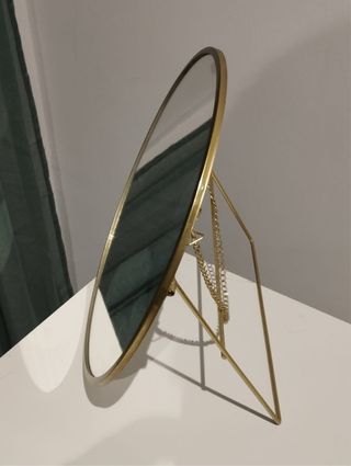 Espejo Lassbyn Ikea dorado