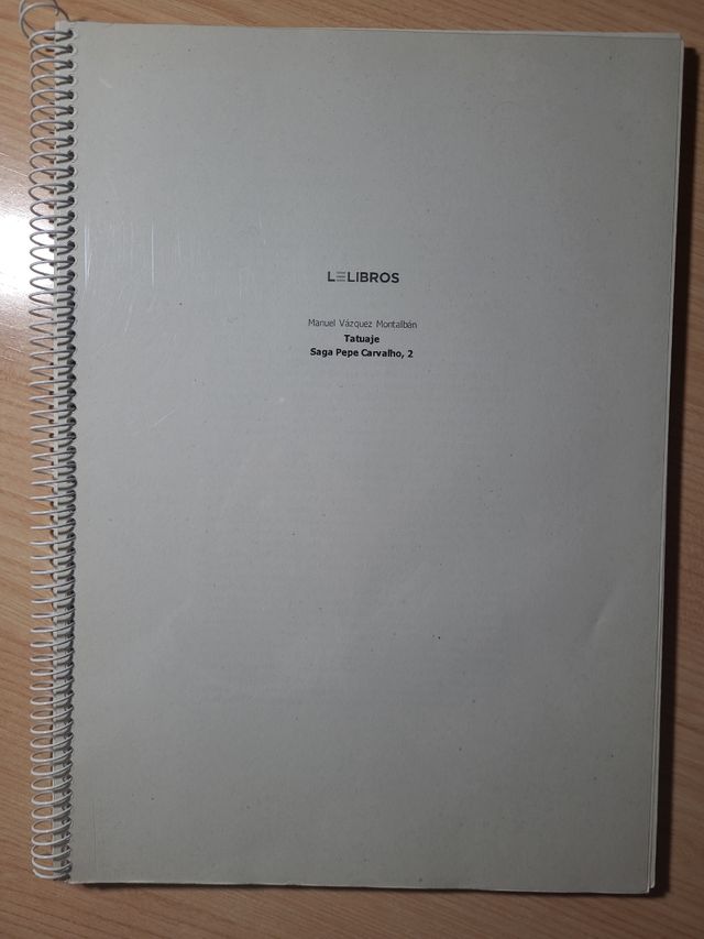 Libro tatuaje pepe carvalho