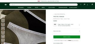 Tangas LACOSTE (Pack de 3)