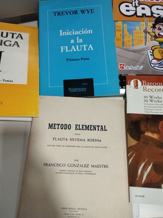 Lote flauta 7 libros partituras con cd