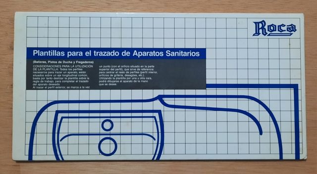 4 Plantillas dibujo. 3 sanitarios Roca 1 de luces