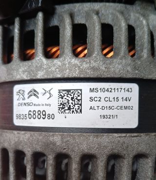 Alternador Opel / psa, ref. 9835688980