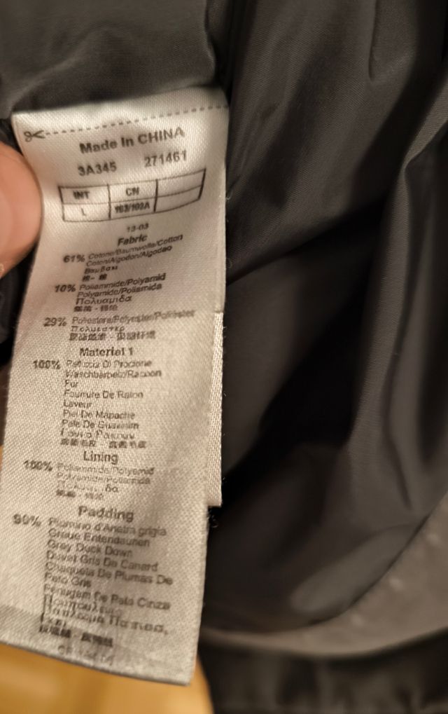 Giubbotto parka EA7 taglia L