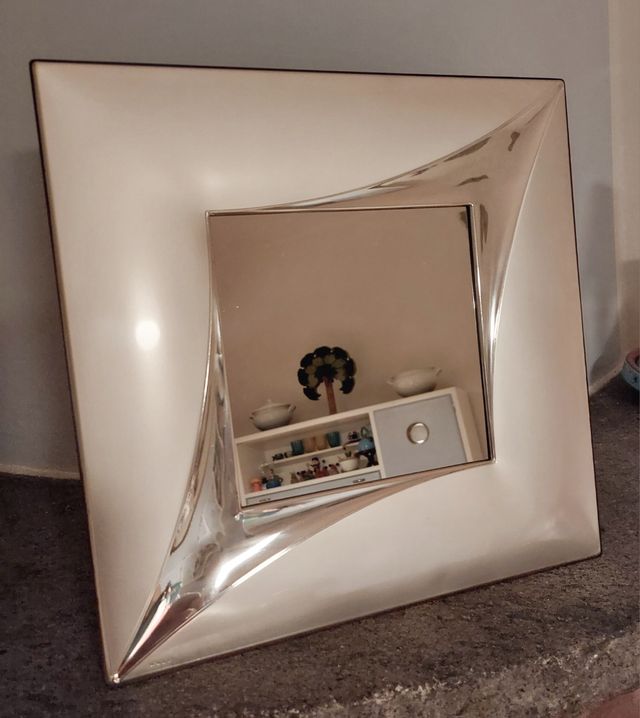 Cornice portafoto e specchio in argento