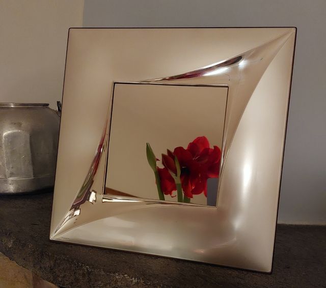 Cornice portafoto e specchio in argento