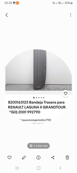 Bandeja enrollable para renault laguna2