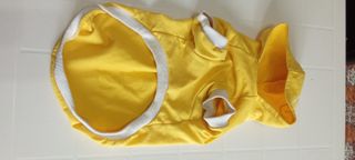 felpa con cappuccio giallo per cani taglia s