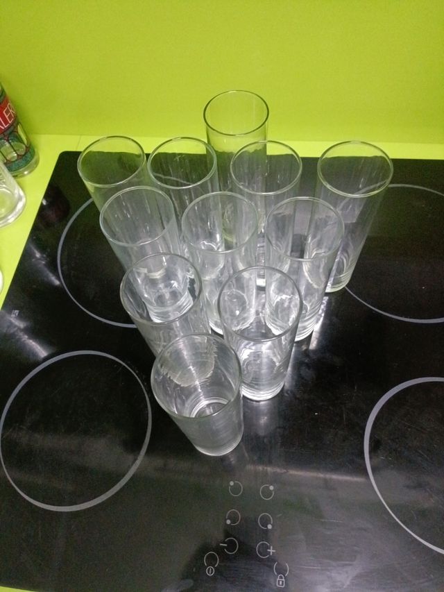 Lote 11 vasos de tubo