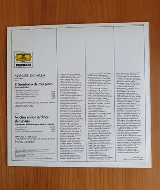2 VINILOS DE MANUEL DE FALLA
