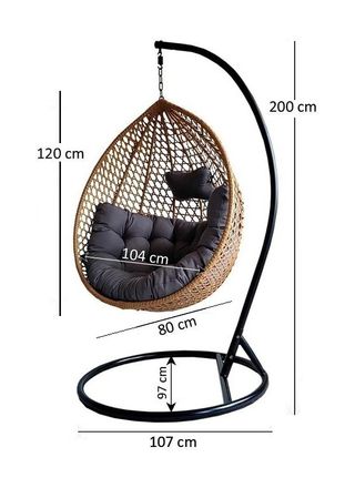 Silla balancin con cojin para exterior