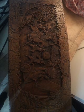 Baul tallado chino antiguo alcanfor