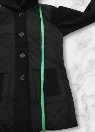 Cappotto nero trapuntato donna taglia M