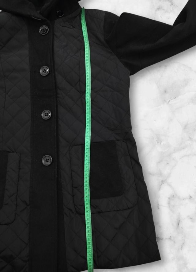 Cappotto nero trapuntato donna taglia M