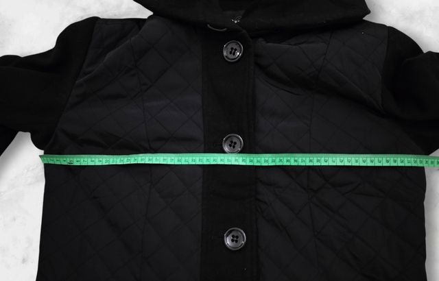 Cappotto nero trapuntato donna taglia M