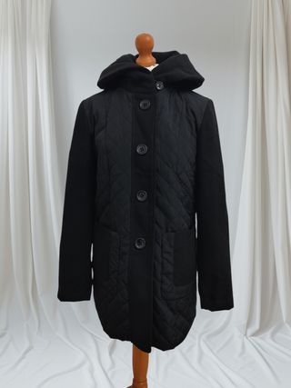 Cappotto nero trapuntato donna taglia M