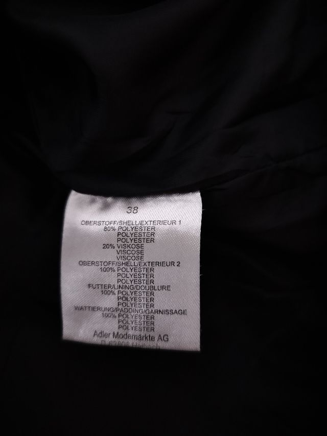 Cappotto nero trapuntato donna taglia M