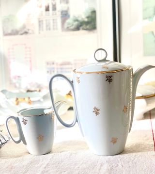 Cafetera  y lechera porcelana de luxe CP