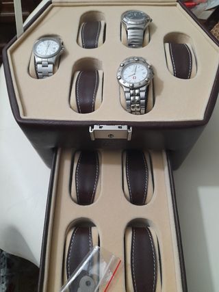 Caja de piel,joyero de relojes 