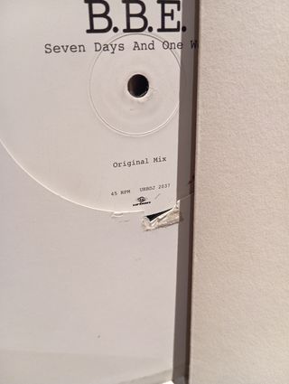 Disco vinilo dj bbe Seven days one week