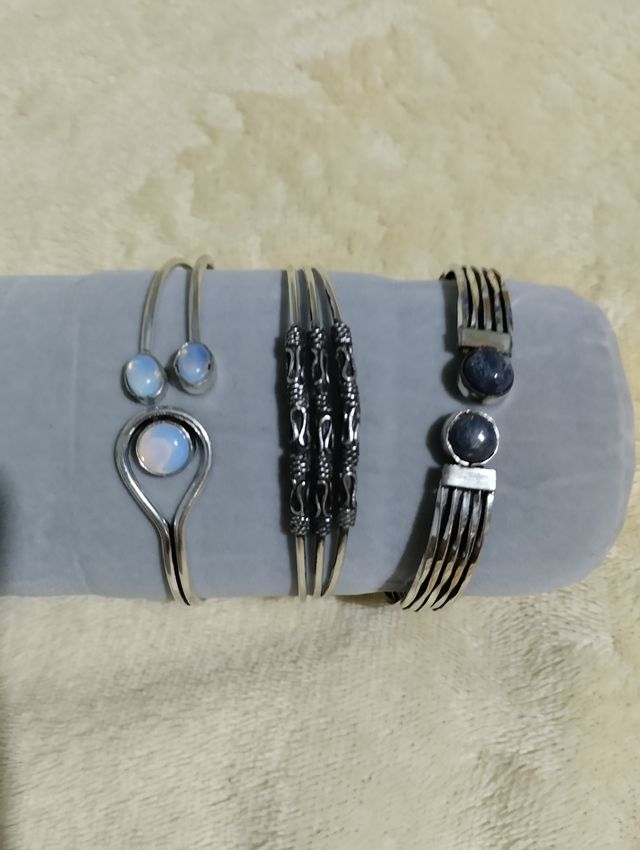 Lote 3 pulseras plata tibetana