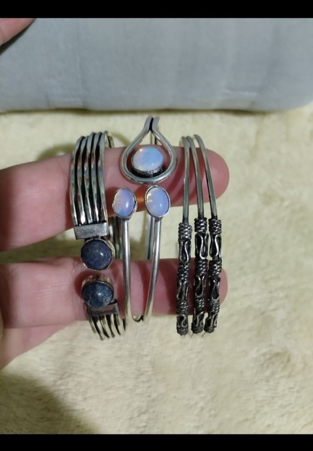 Lote 3 pulseras plata tibetana