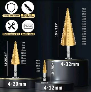 Kit 3 frese coniche 