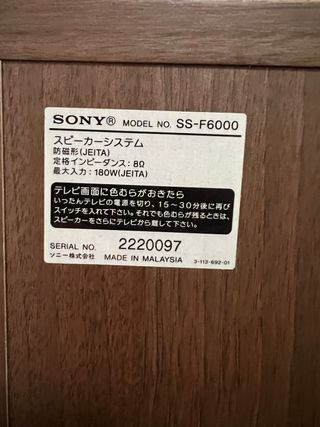 Altavoces SONY SS-F6000