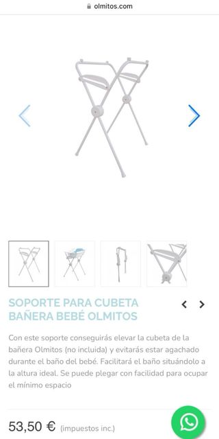 Olmitos soporte cubeta bañera bebé